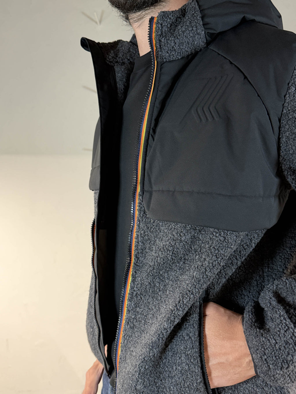 K-way felpa sherpa Bauges W Polar black