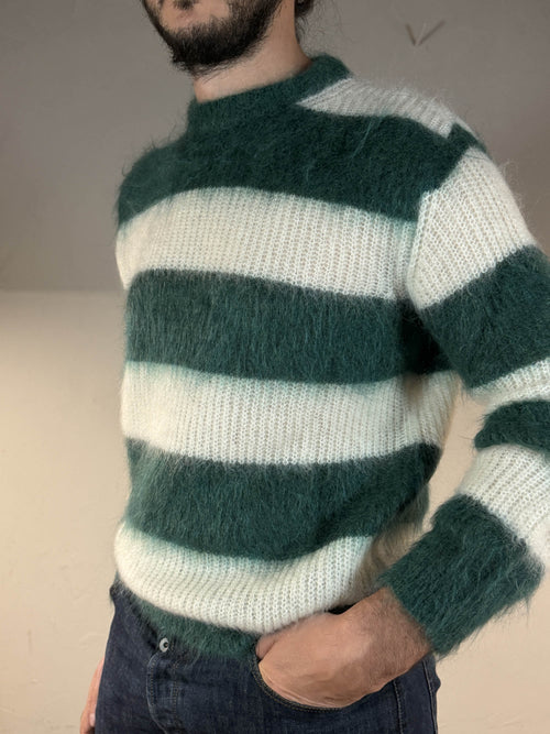 Amaranto maglia girocollo in mohair