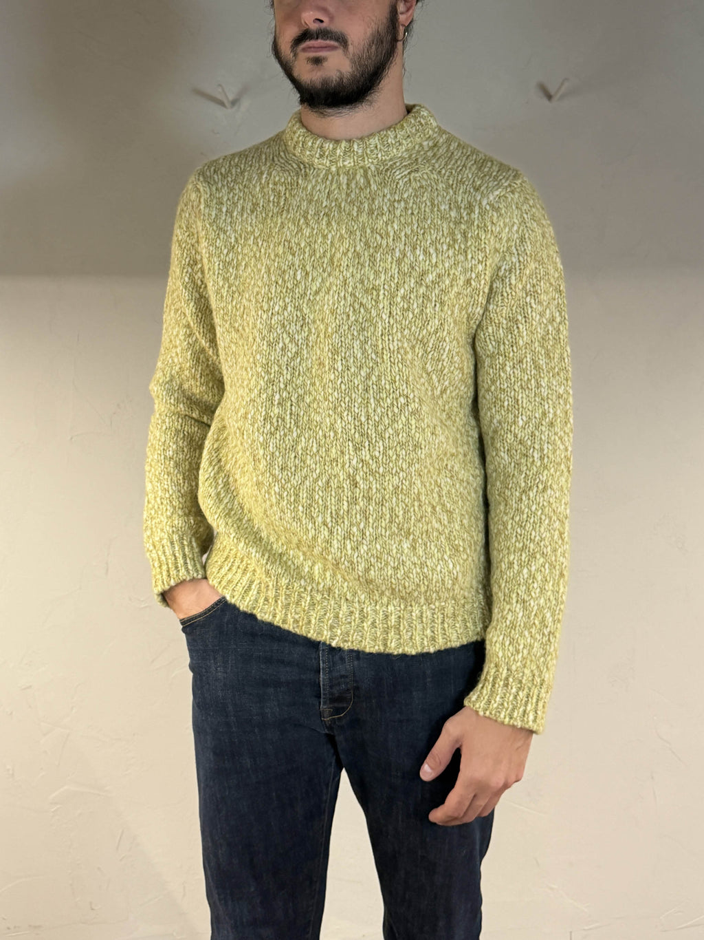 Maglia girocollo melange