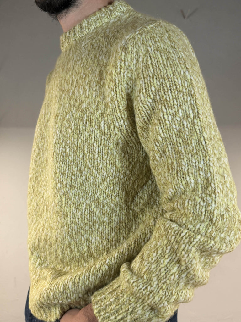 Amaranto maglia girocollo melange