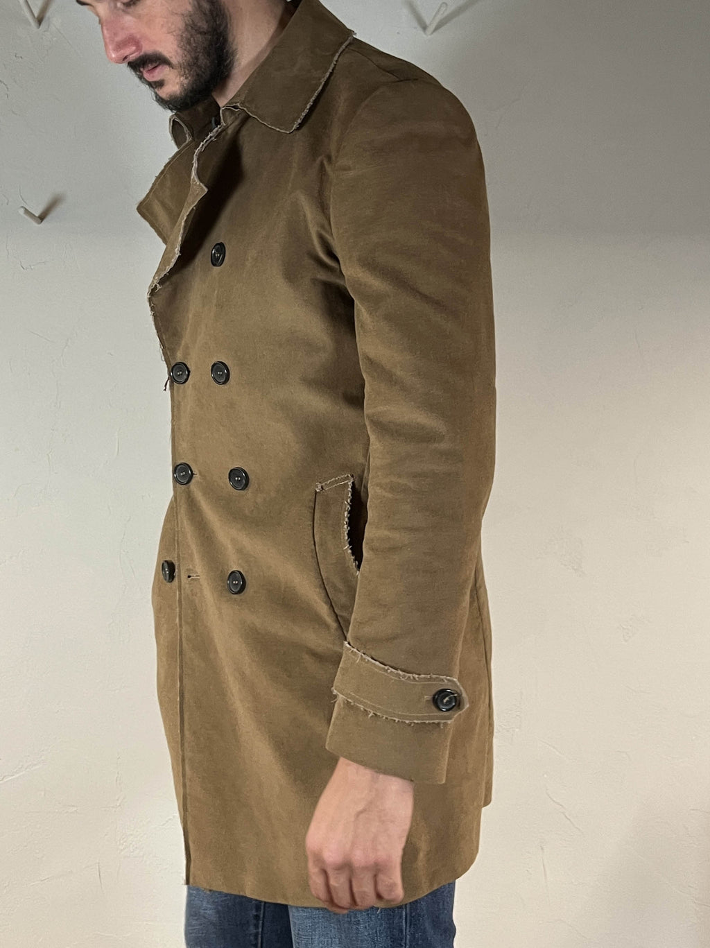 Reveres cappotto doppio petto taglio vivo