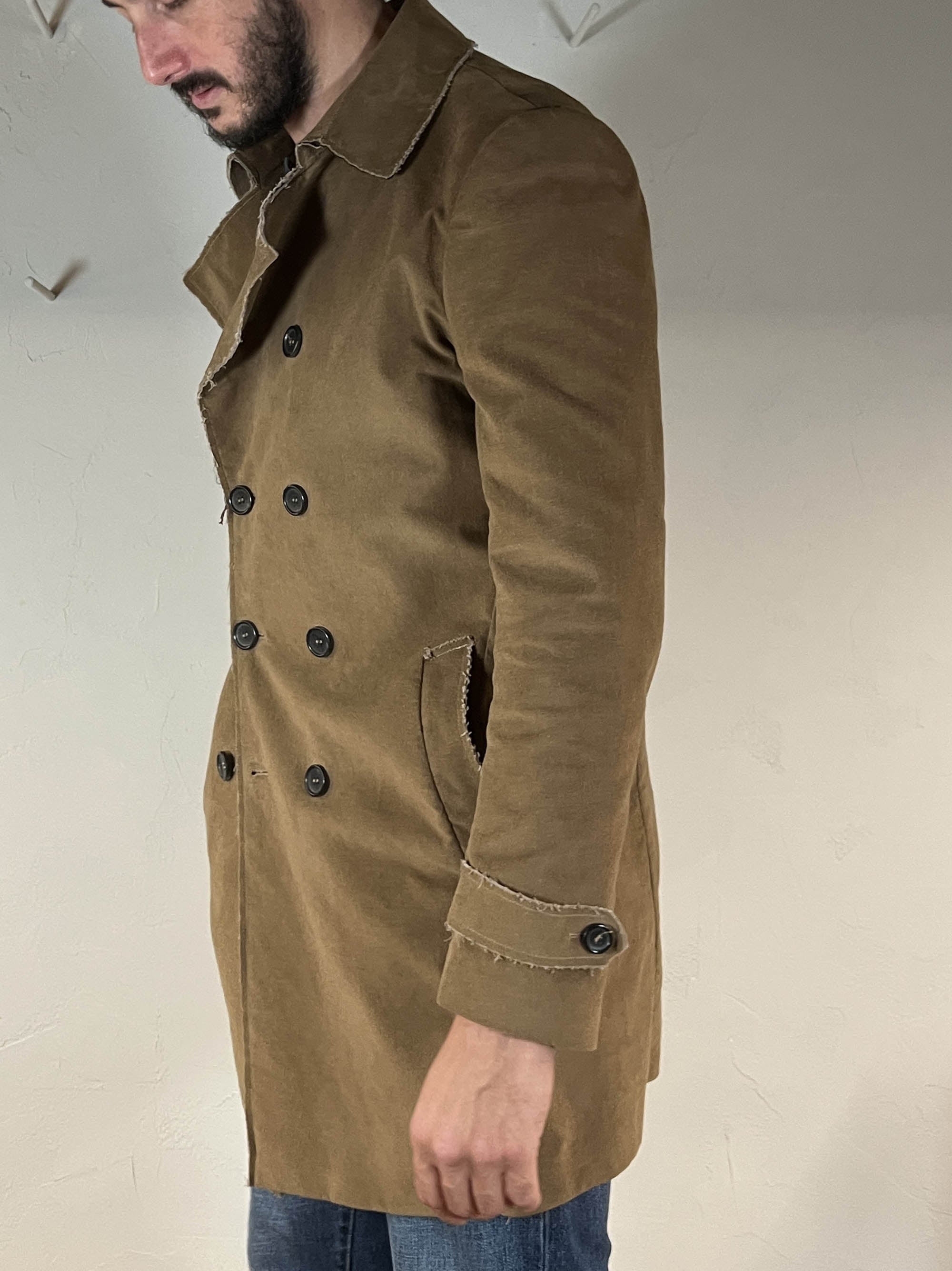 Reveres cappotto doppio petto taglio vivo