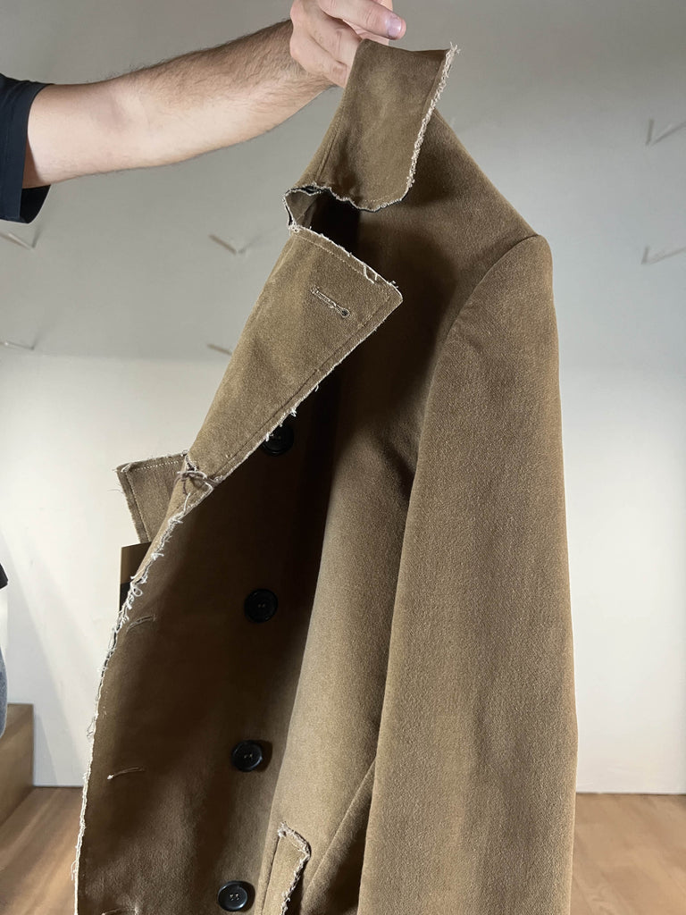 Reveres cappotto doppio petto taglio vivo