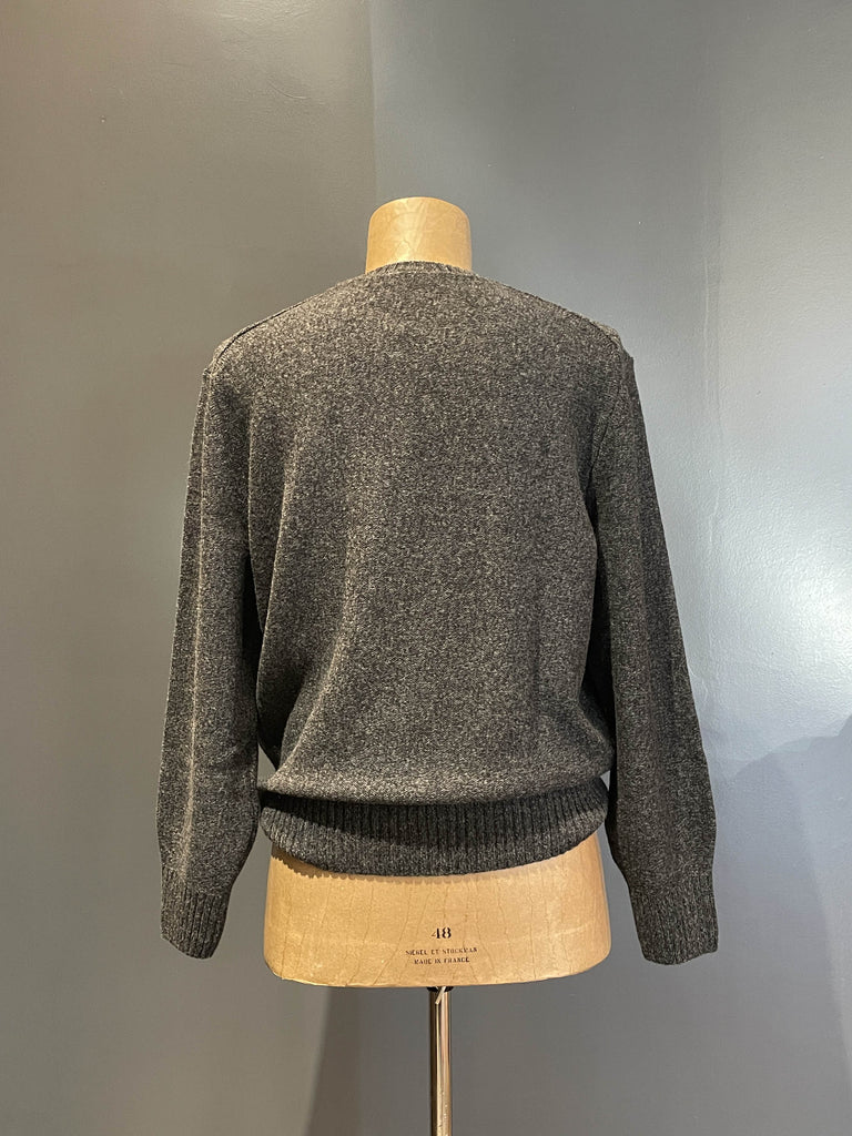 Lacoste pullover girocollo in lana grigio