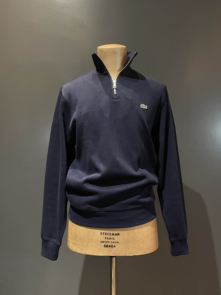 Lacoste pullover mezza zip blu