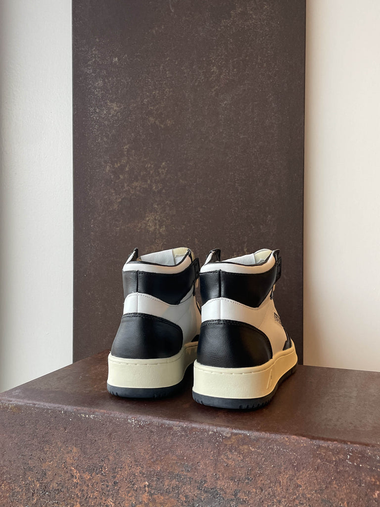 Autry Medalist Mid Man in pelle bianca e nera