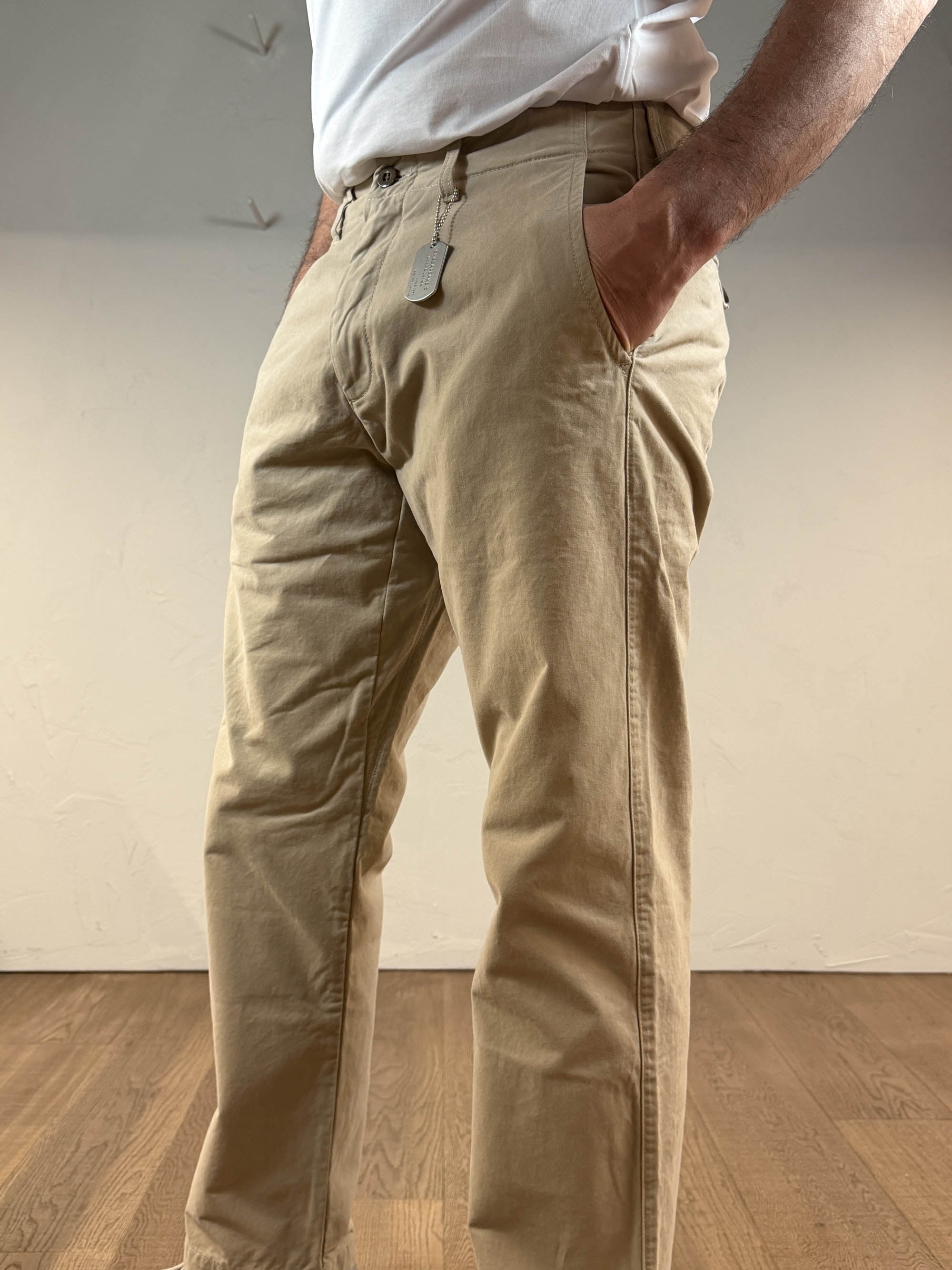 Pantalone officer chino sand