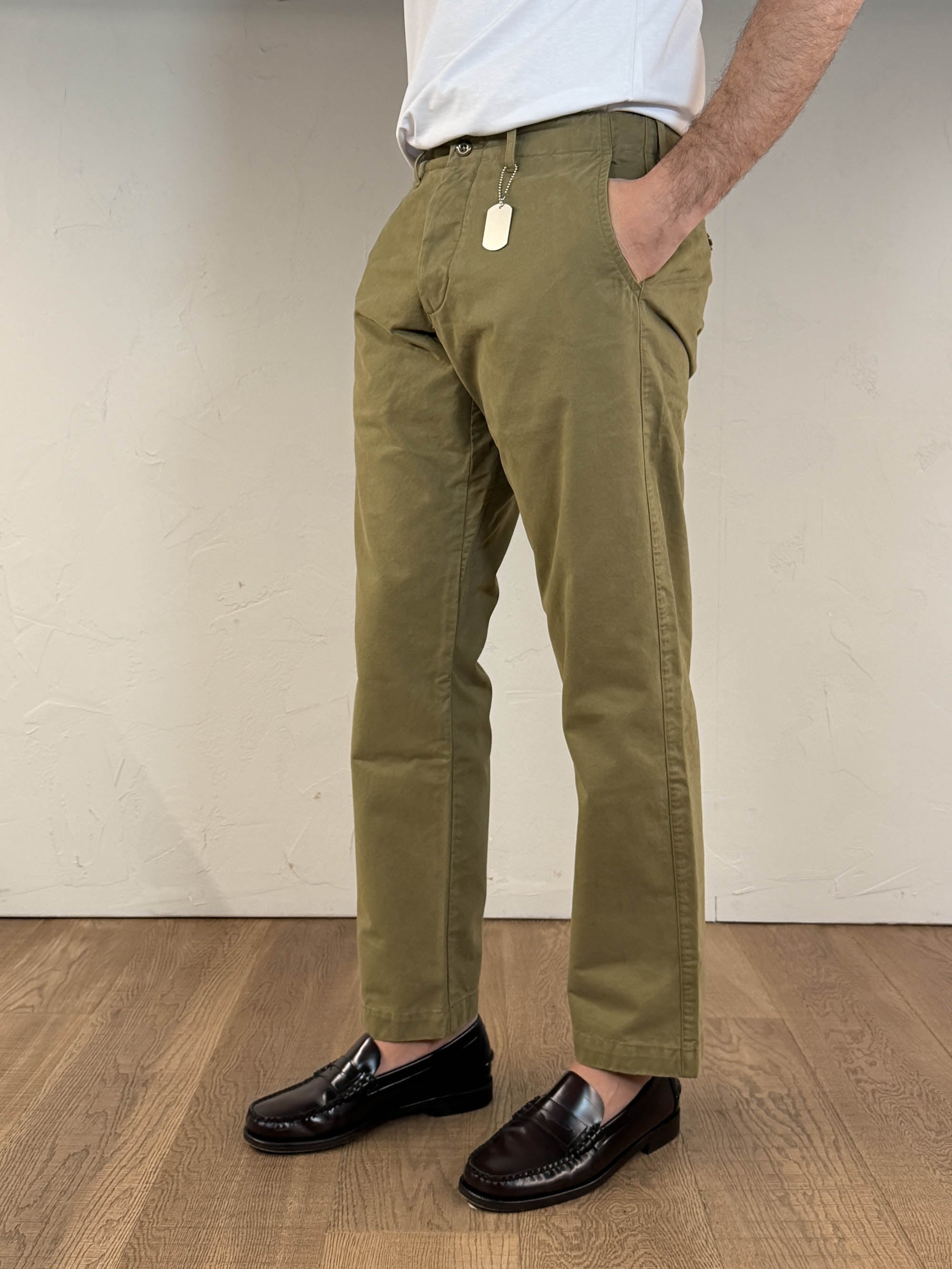 Pantalone officer chino army green