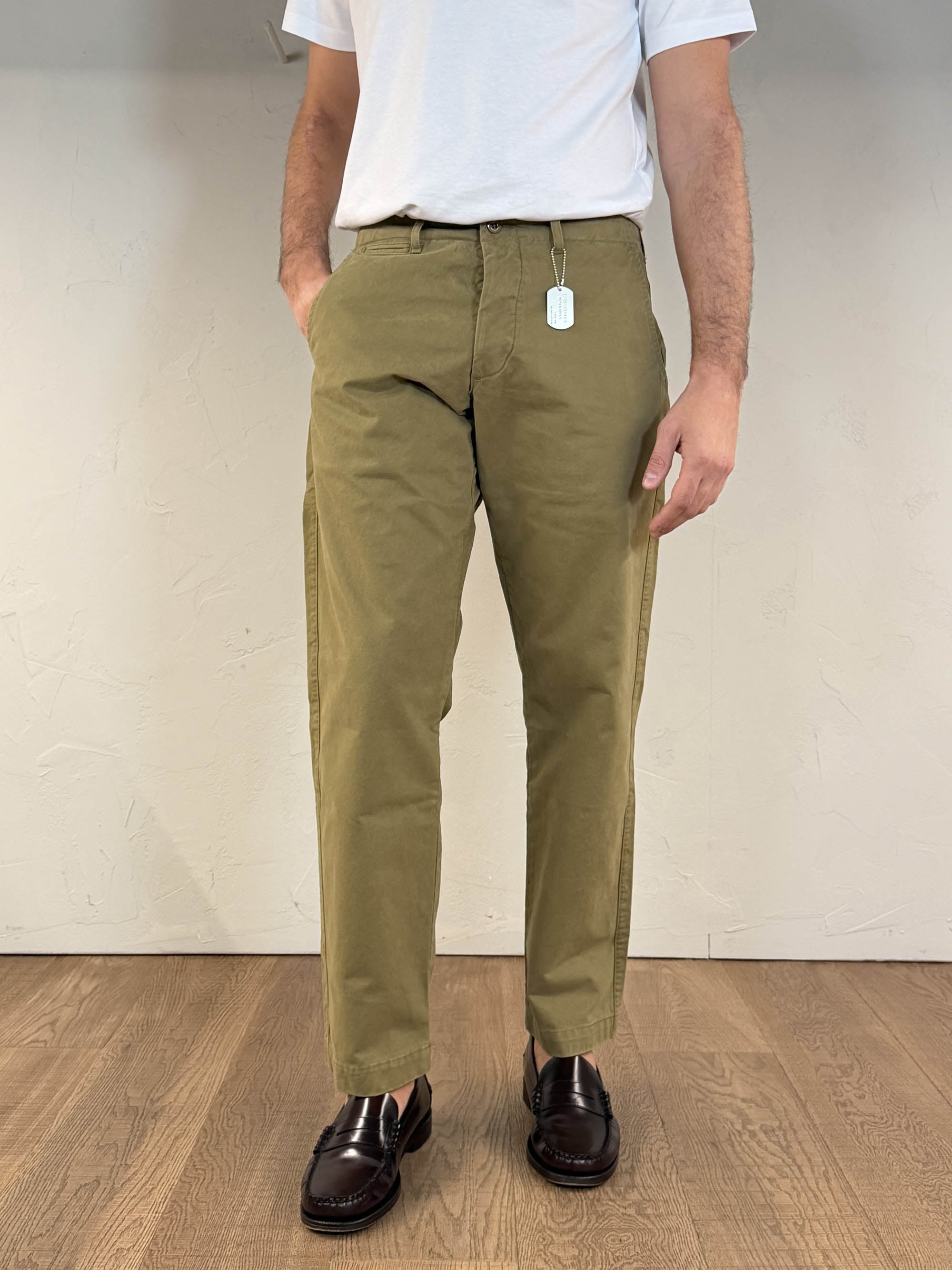 Pantalone officer chino army green