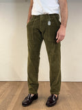 Pantalone fatigue corduroy velluto army green