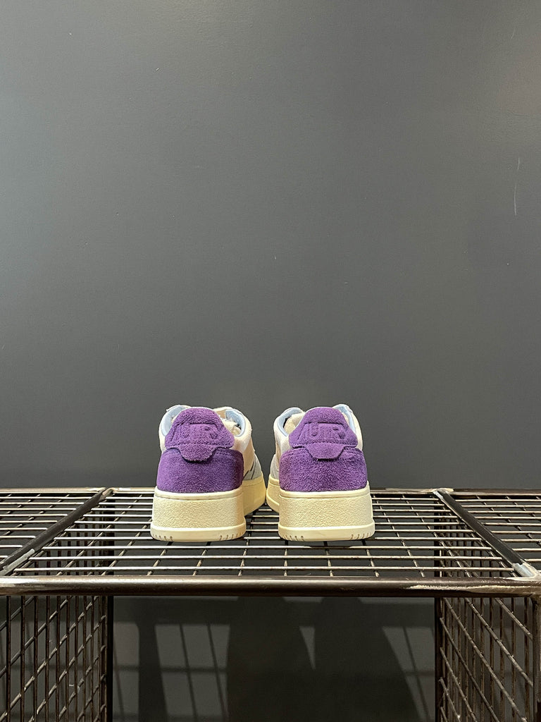 Autry Medalist Low AULW TS02 suede grigio viola celeste