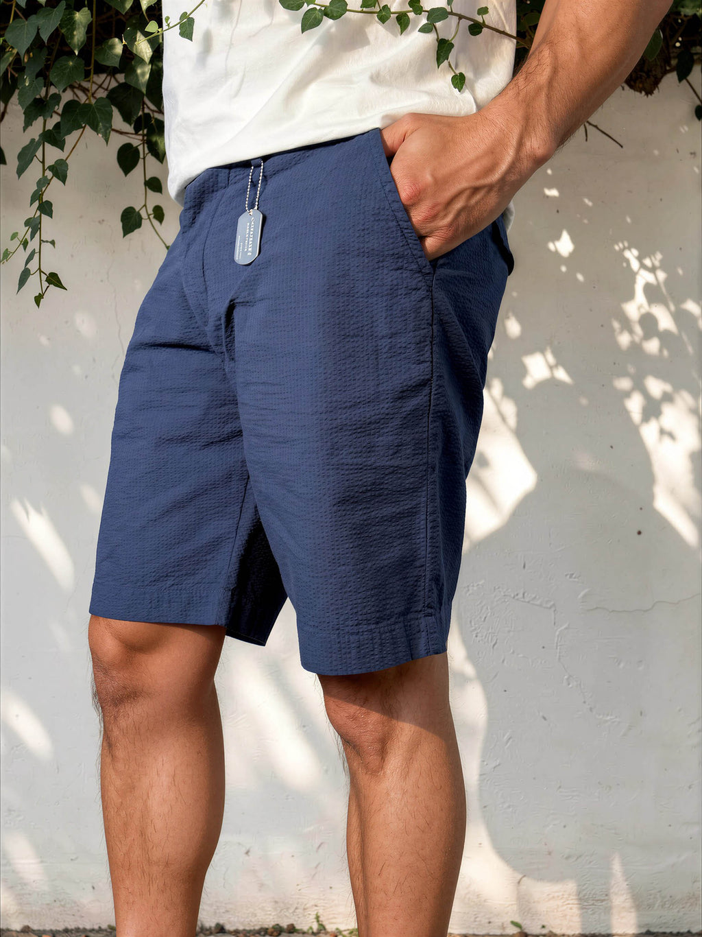 Chesapeake's Seersucker Boat Short - Bermuda Uomo