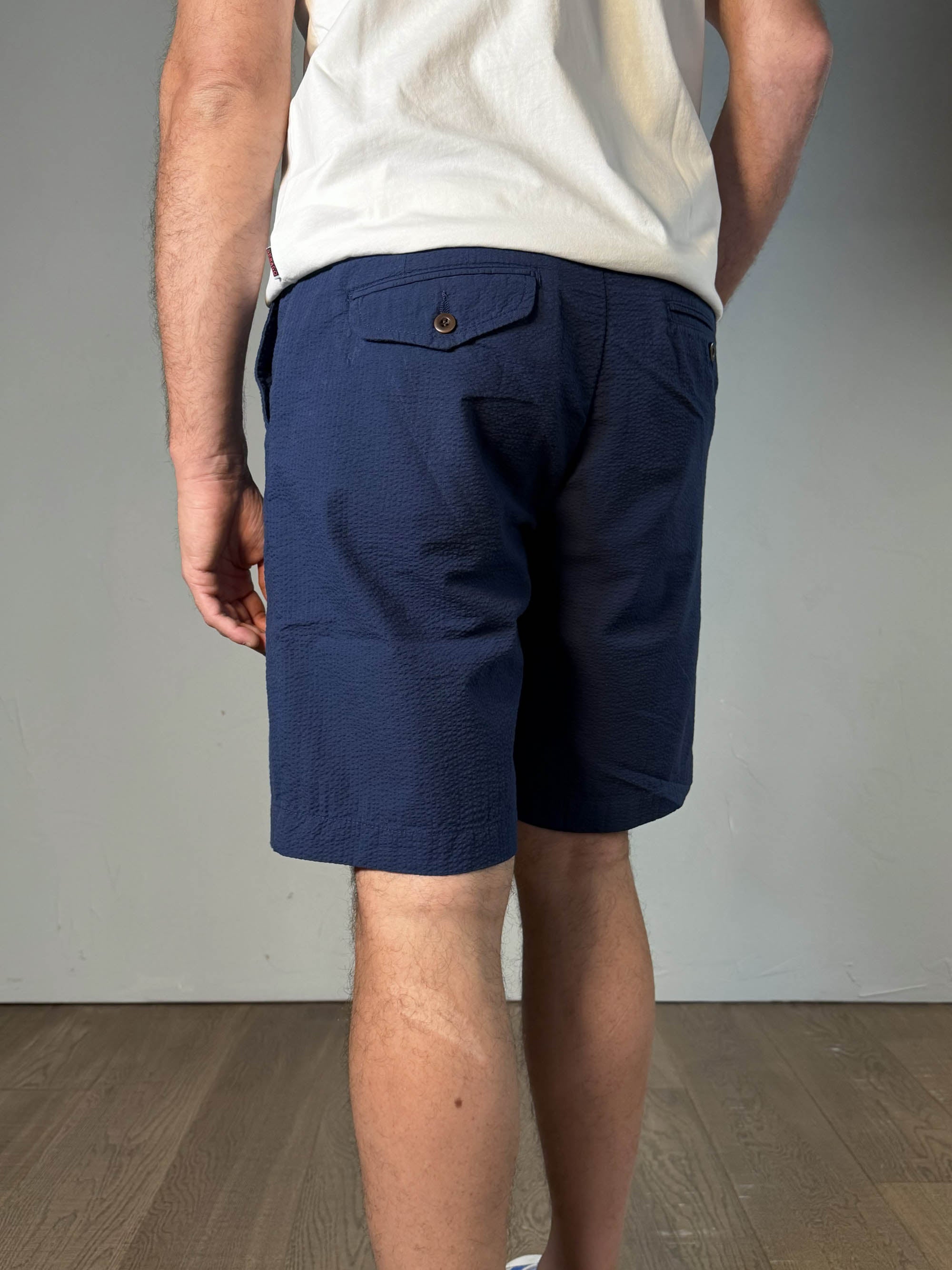 Chesapeake's Seersucker Boat Short - Bermuda Uomo