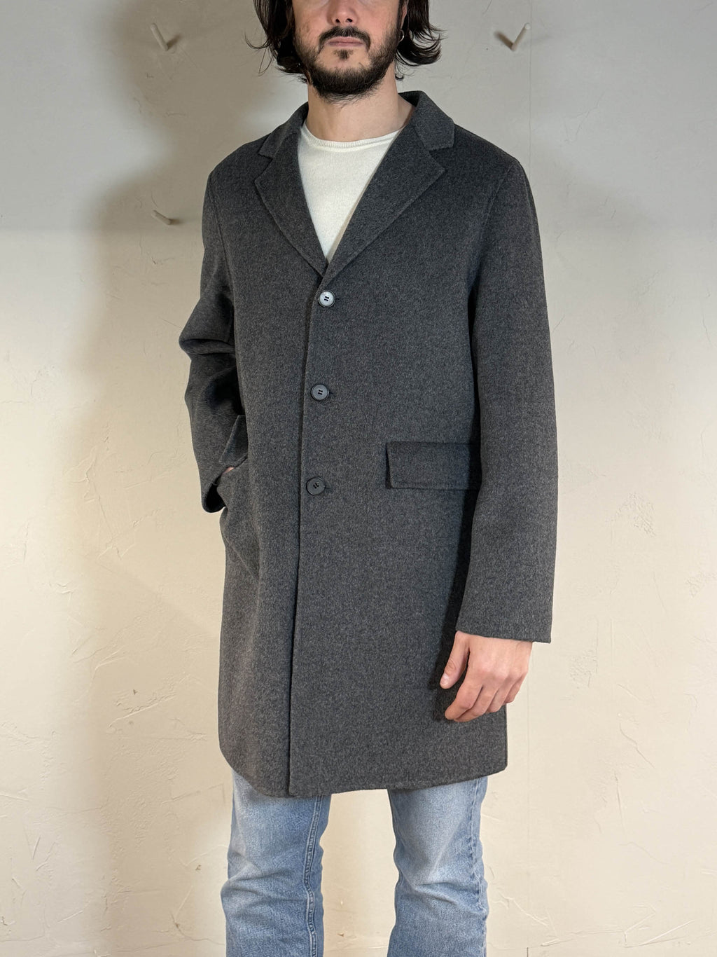 Cappotto lana cashmere grigio