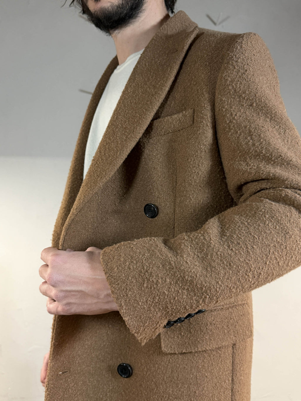 Cappotto in bouclè doppio petto