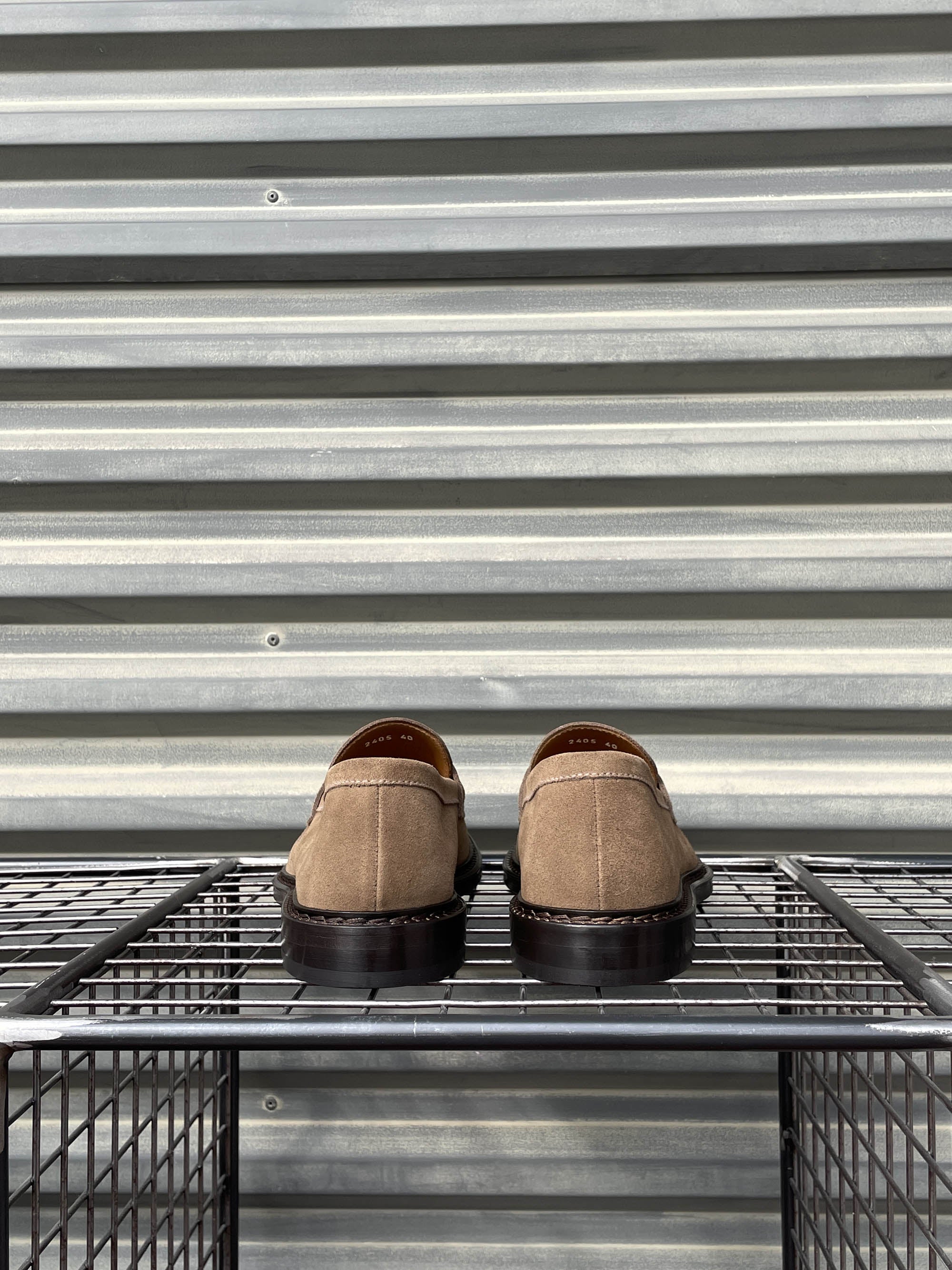 Doucal's mocassino penny in suede DU2405 cacao