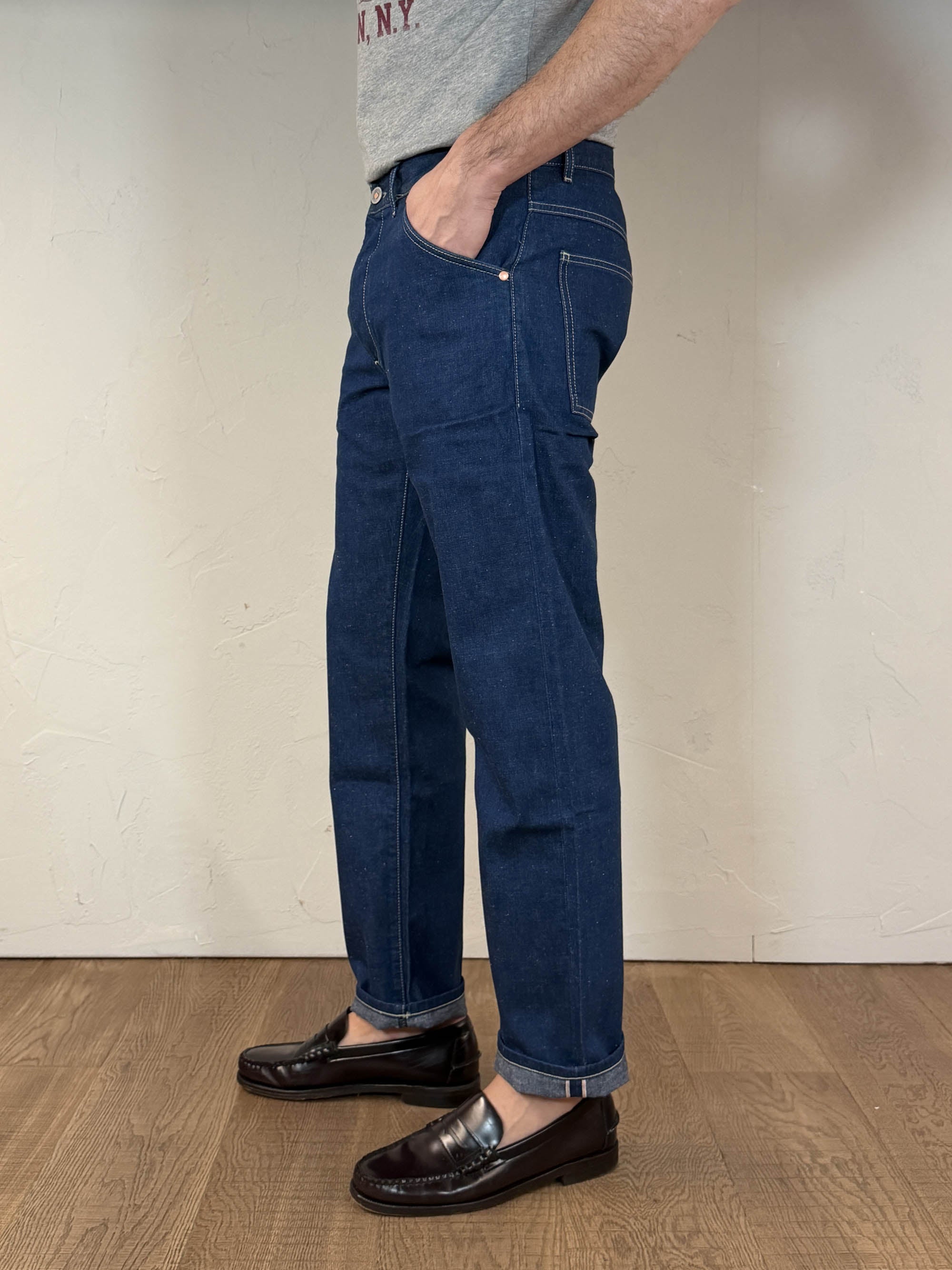 Tela Genova Pantalone Cinque Tasche Blue - Gregorio