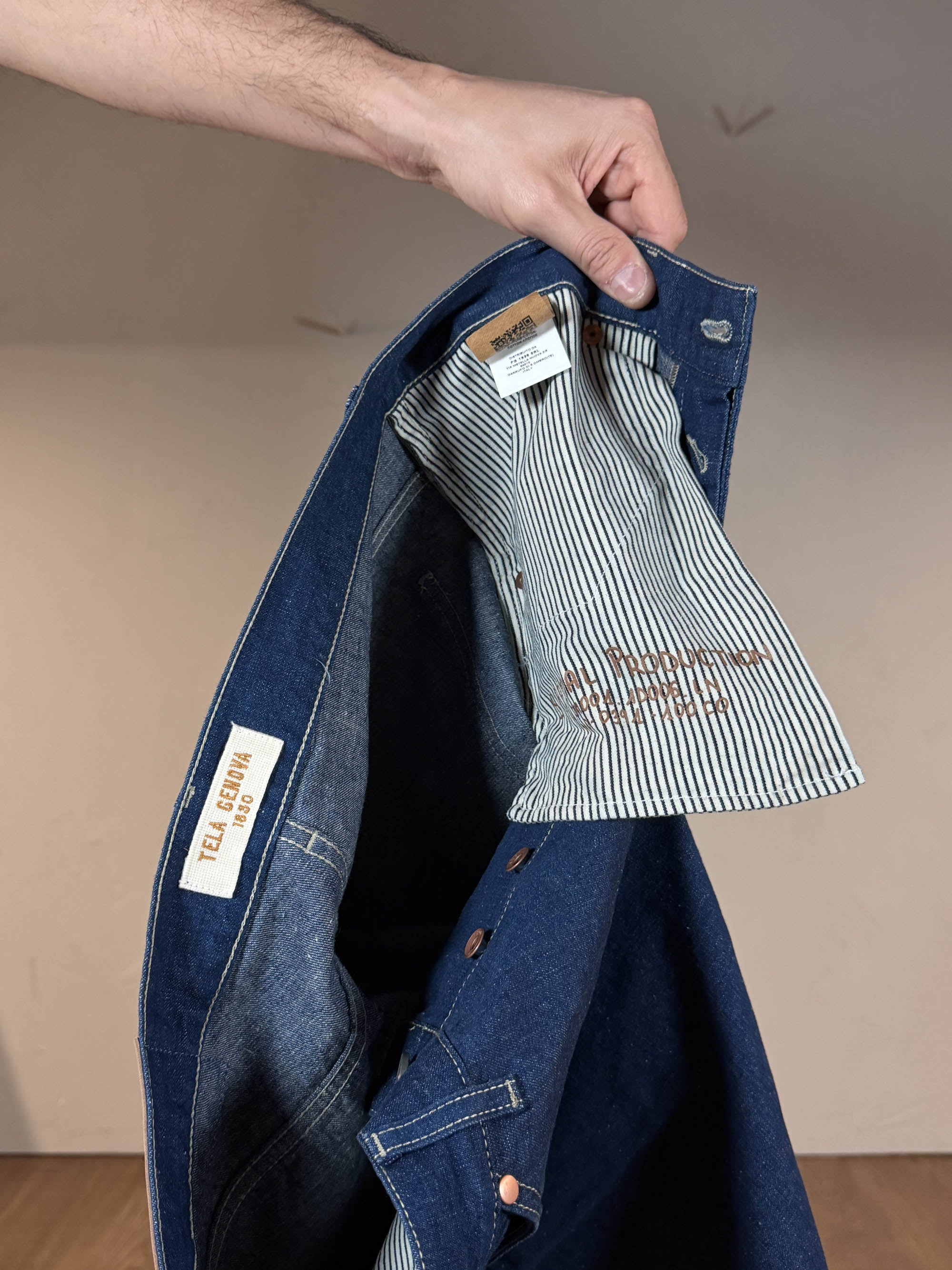 Tela Genova Pantalone Cinque Tasche Blue - Gregorio