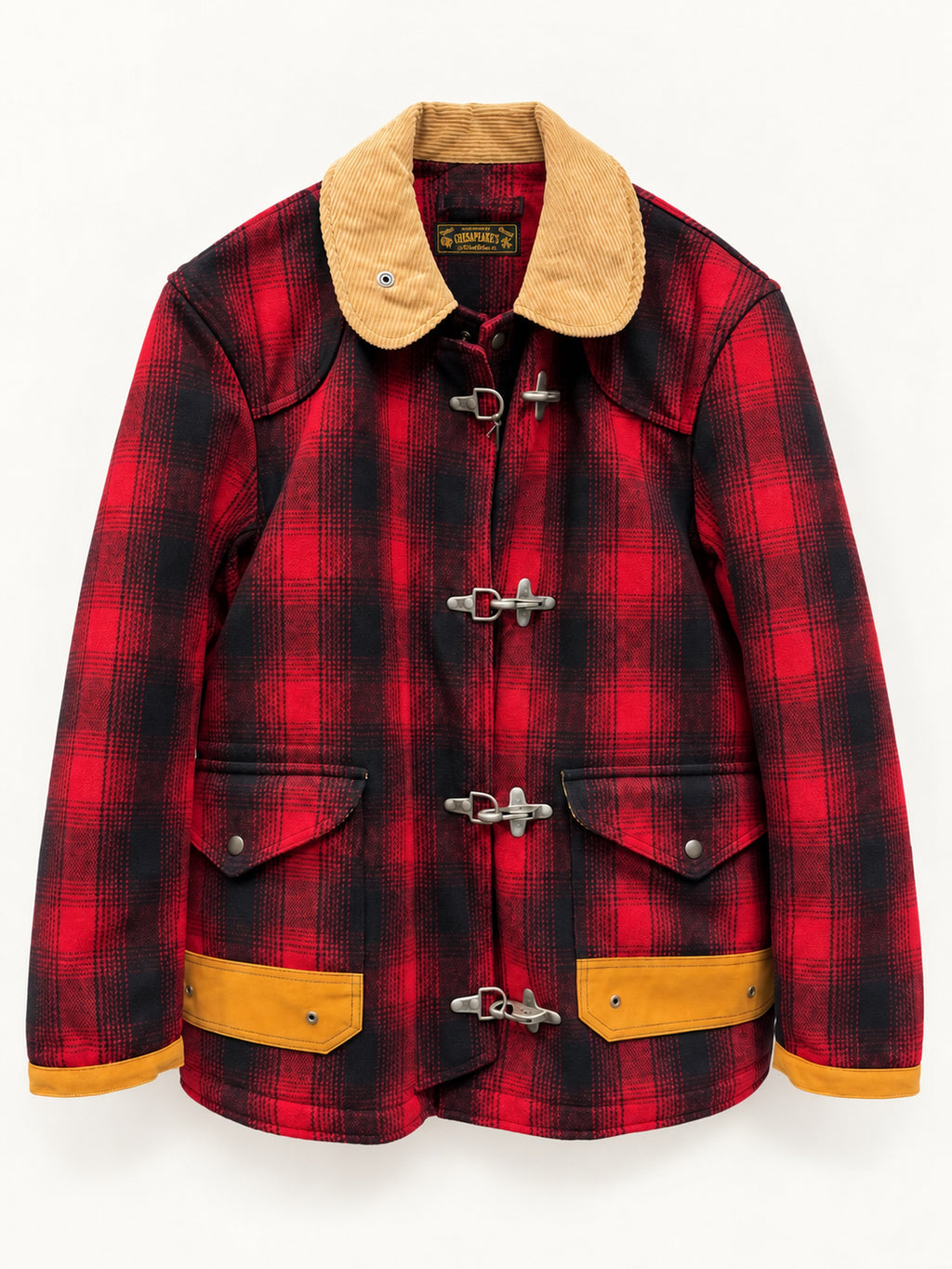 Chesapeake's Giacca fireman bedford Wool Check - Red Check
