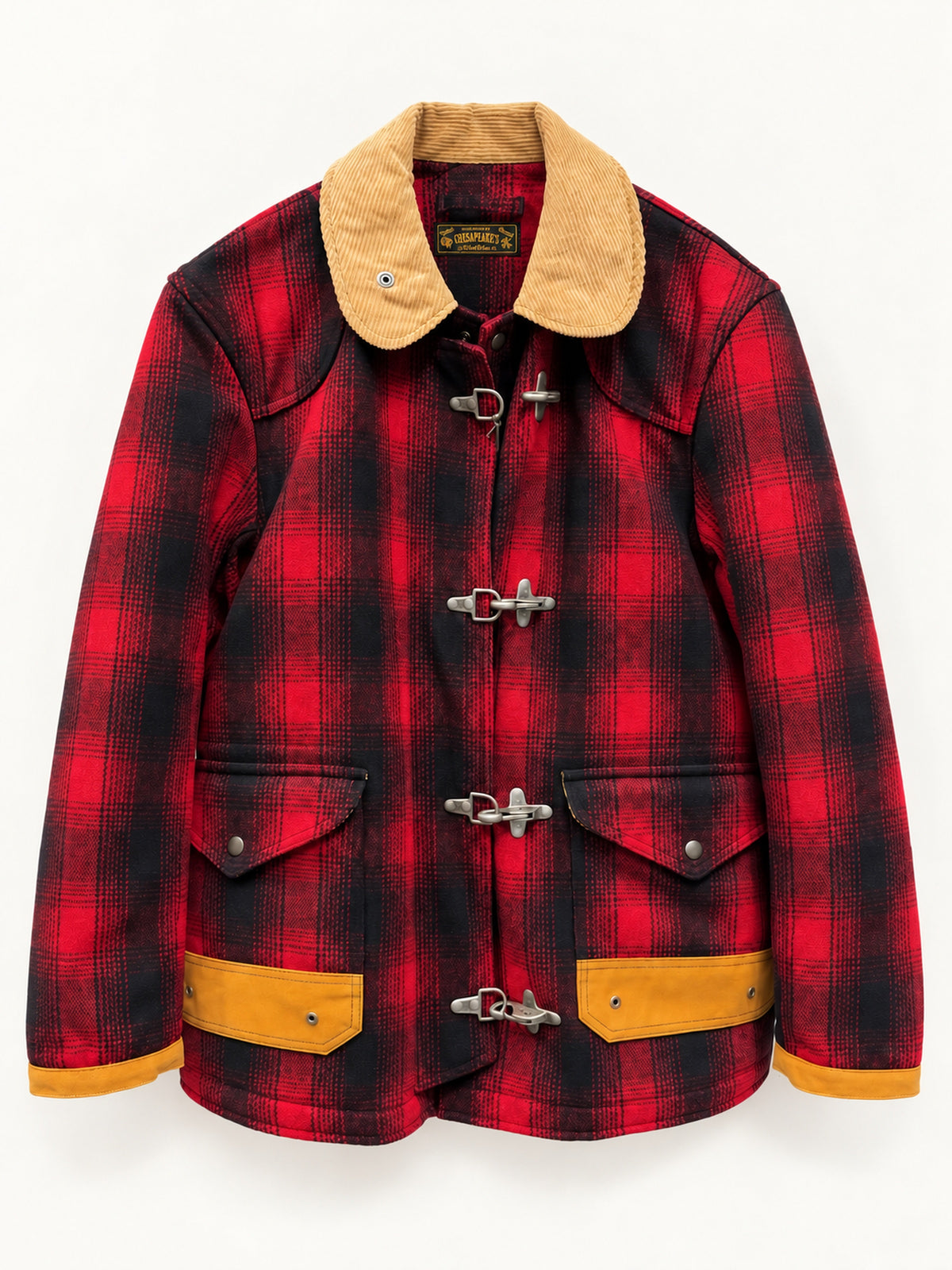 Chesapeake's Giacca fireman bedford Wool Check - Red Check
