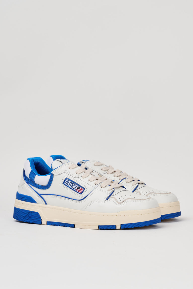 CLC Sneakers in pelle bianca e blu