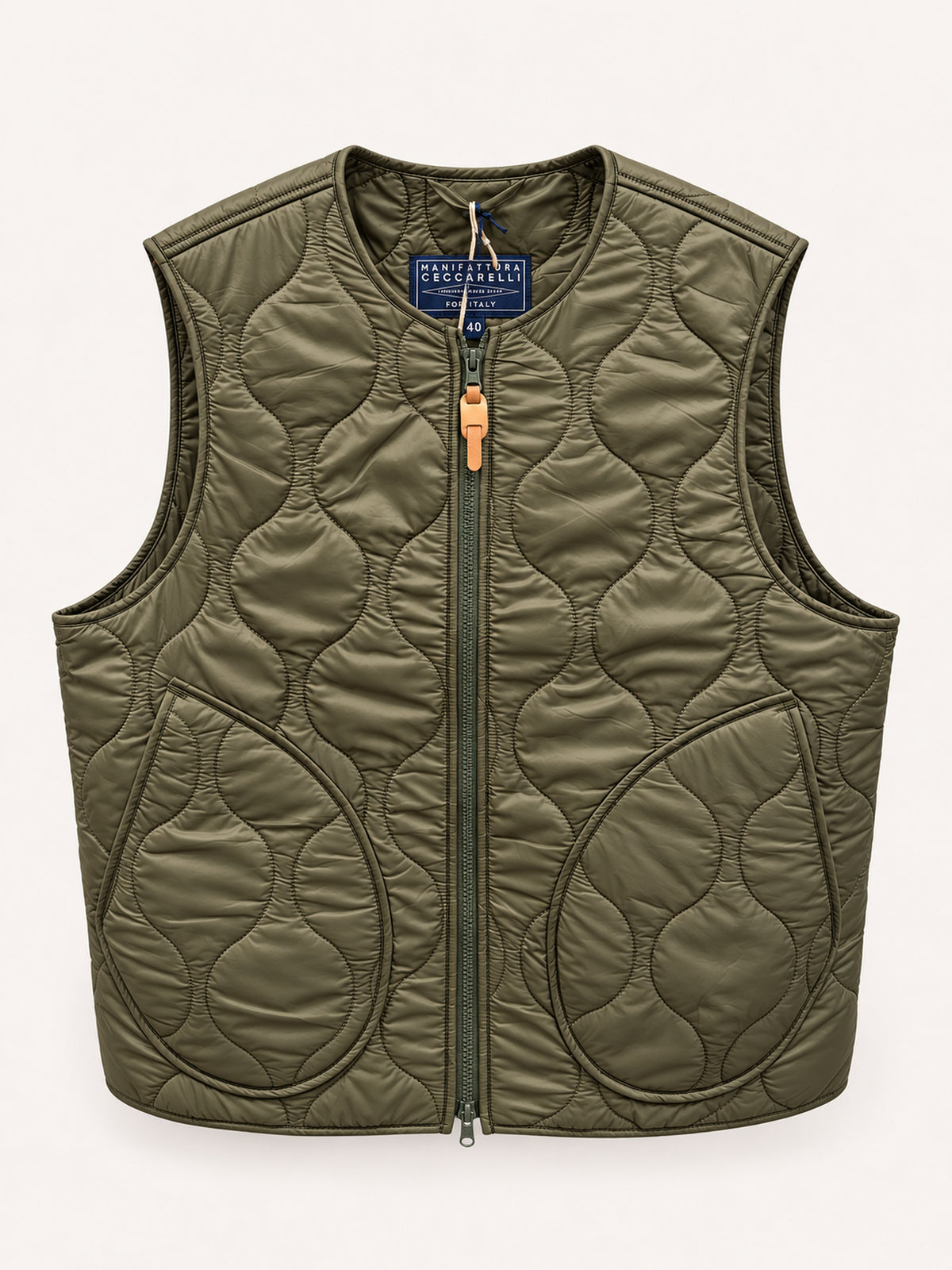 Manifattura Ceccarelli Wool Padded Vest 7919 - Olive