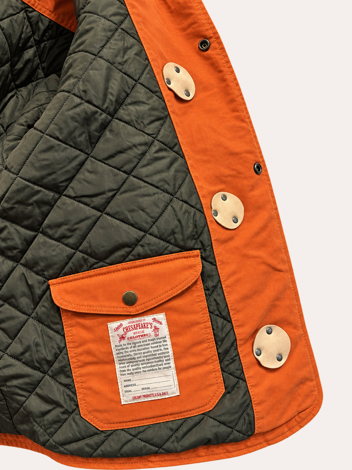 Chesapeake's Giacca fireman bedford Jungle Cloth - Dark Orange
