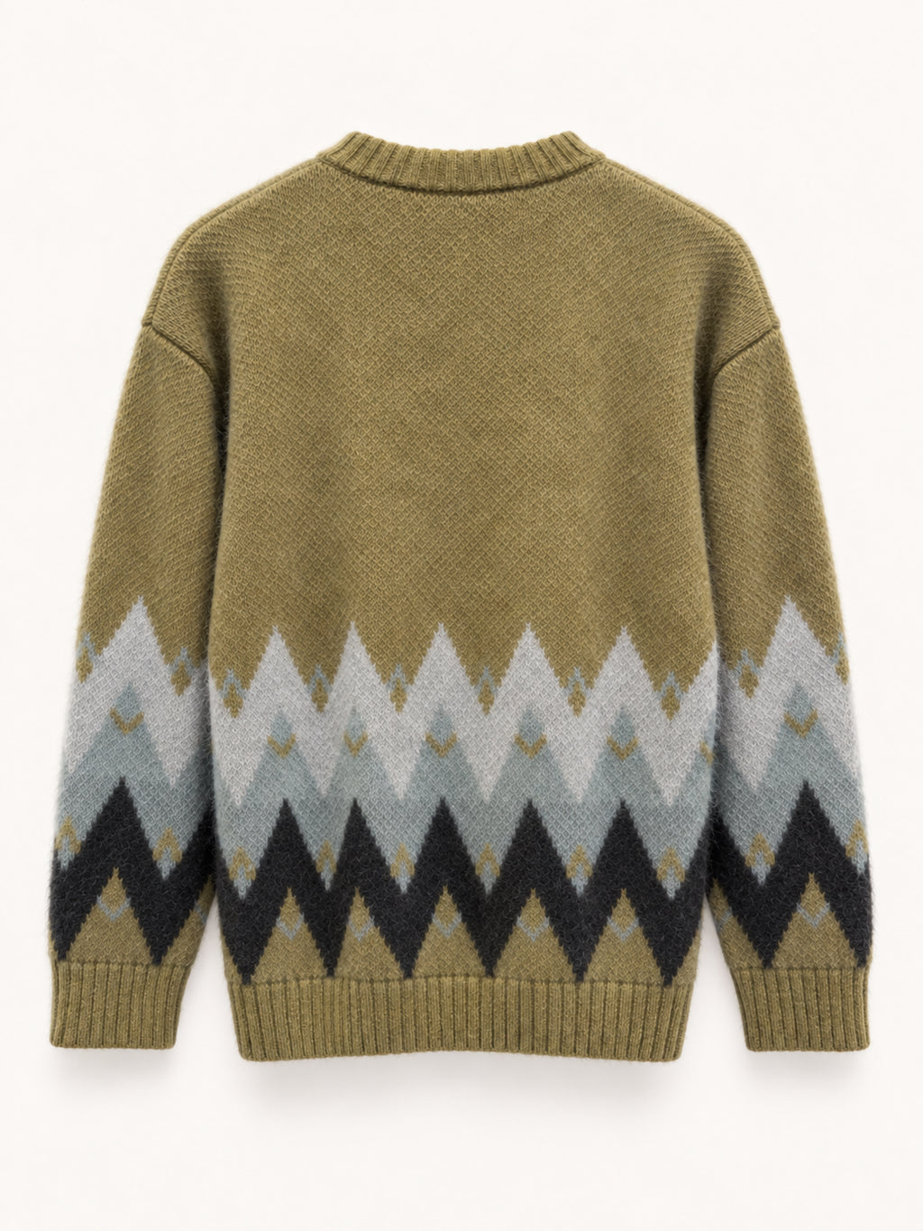 Amaranto Cardigan Jacquard Olive