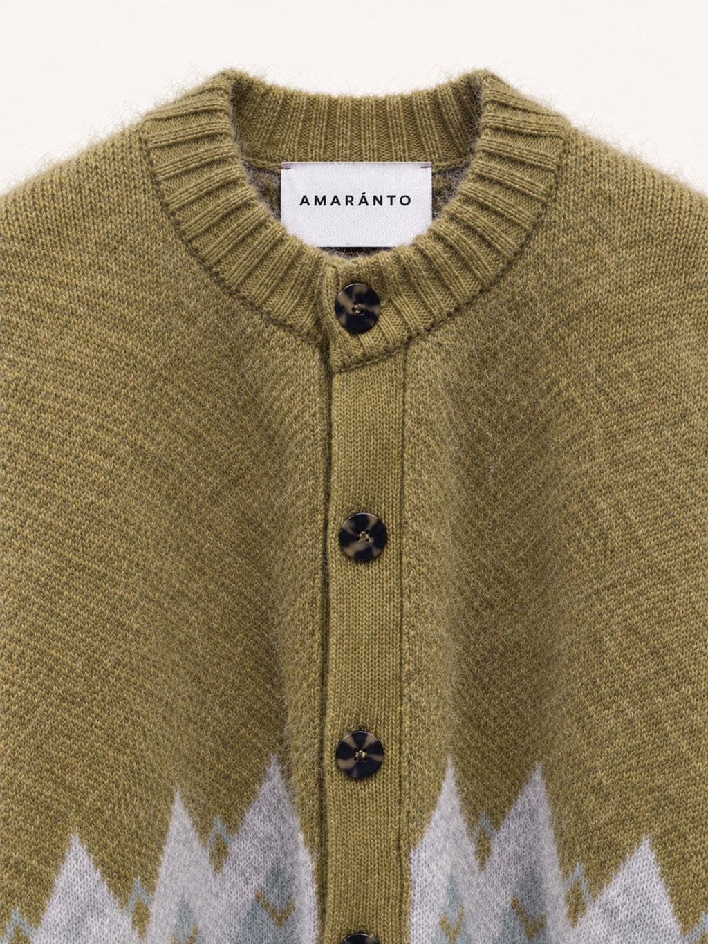 Amaranto Cardigan Jacquard Olive