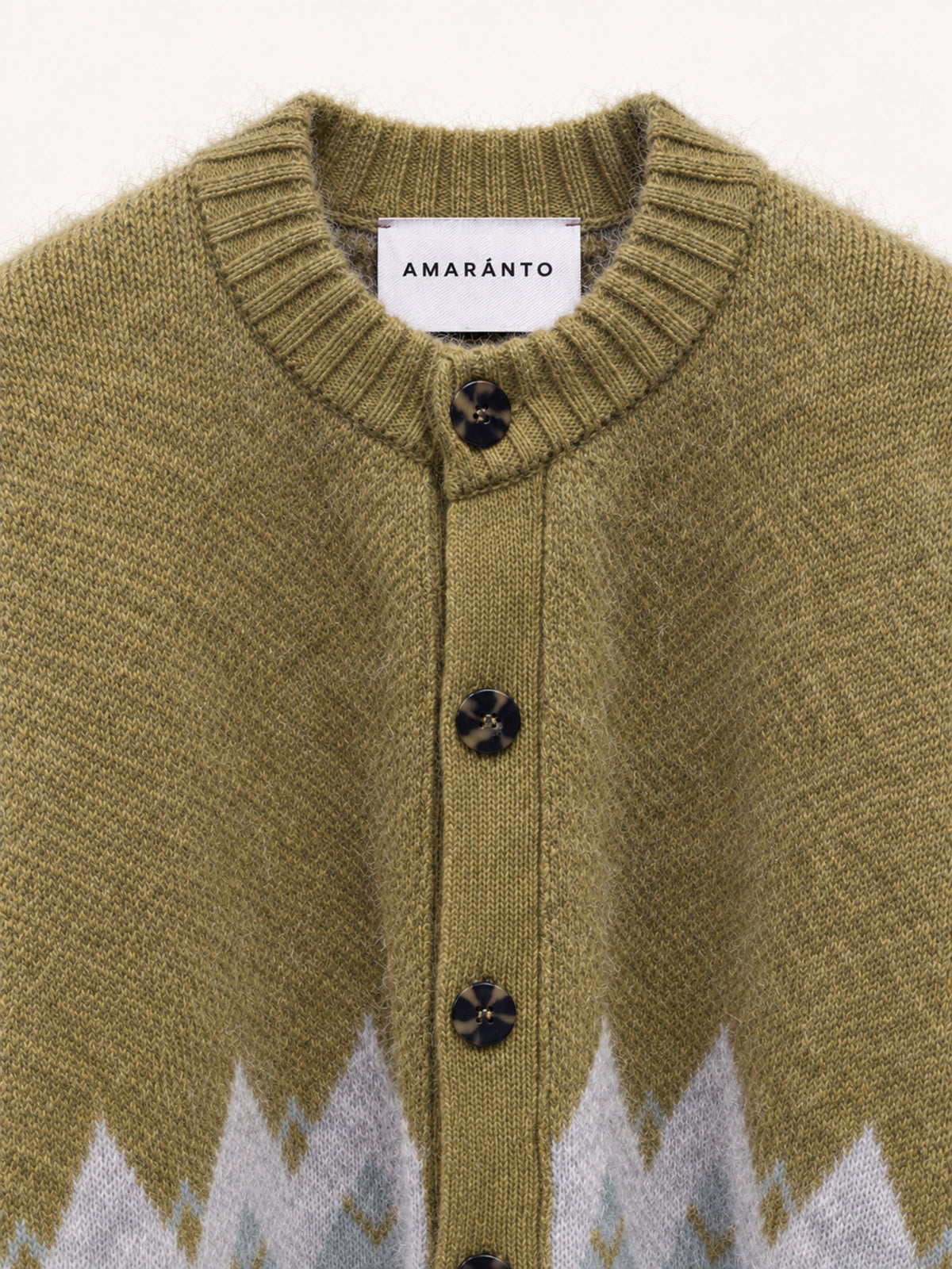 Amaranto Cardigan Jacquard Olive