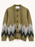 Amaranto Cardigan Jacquard Olive