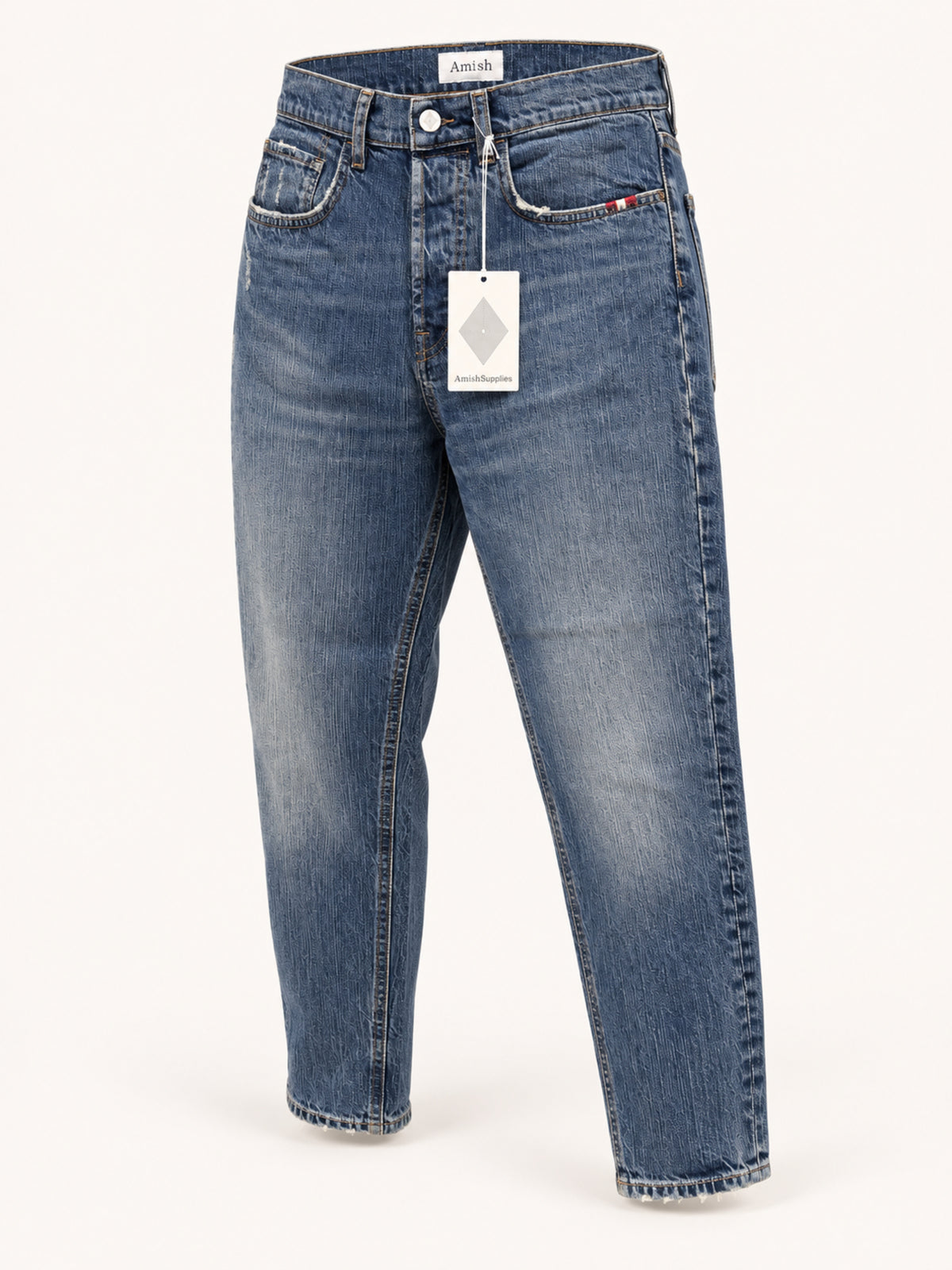 Amish Jeremiah Jeans cinque tasche - Light Washed