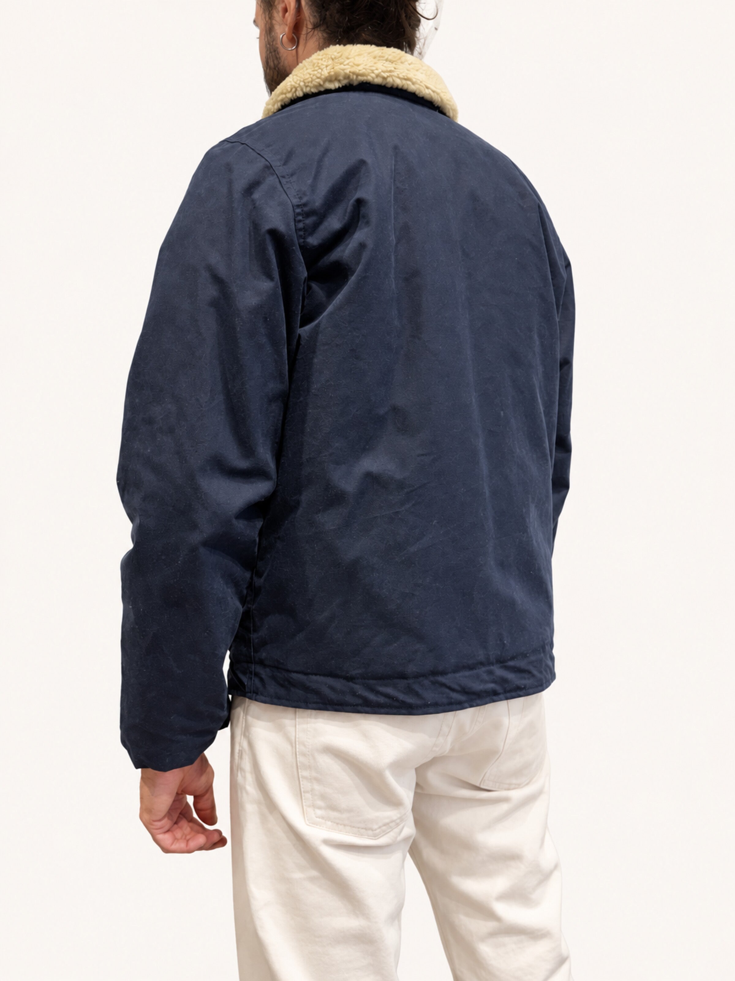 Chesapeake's Wilson Deck Jacket Waxed - Blue Deep Ocean