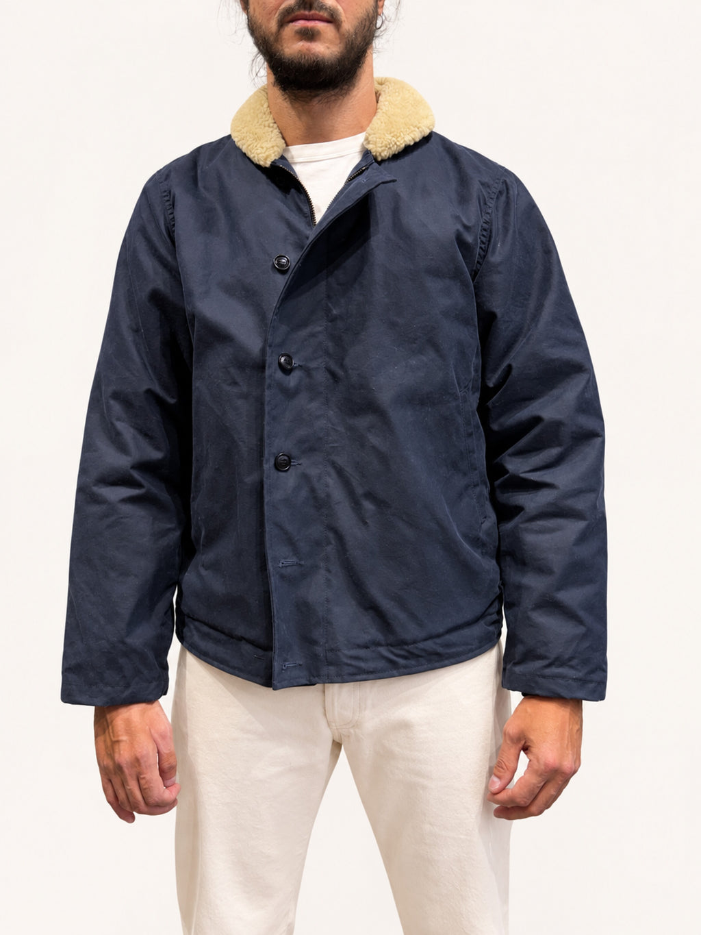 Chesapeake's Wilson Deck Jacket Waxed - Blue Deep Ocean