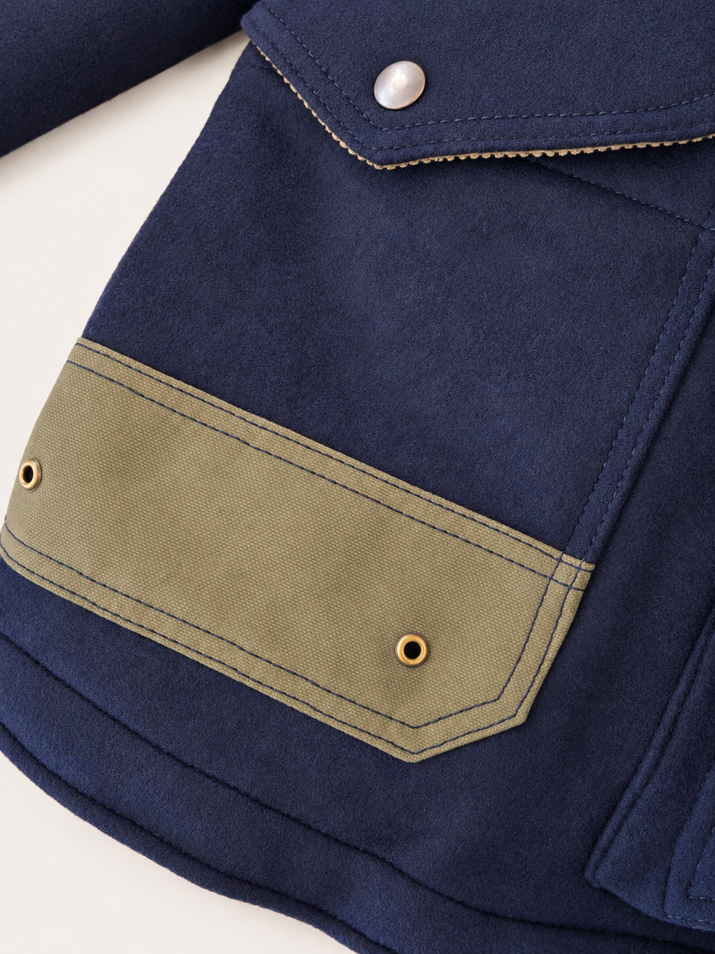Chesapeake's Giacca fireman bedford Wool Check - Navy Blue