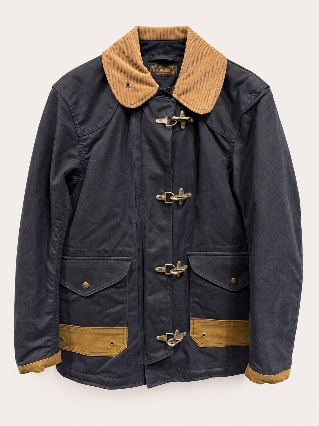Chesapeake's Giacca fireman bedford Waxed Cotton - Blue Deep Ocean