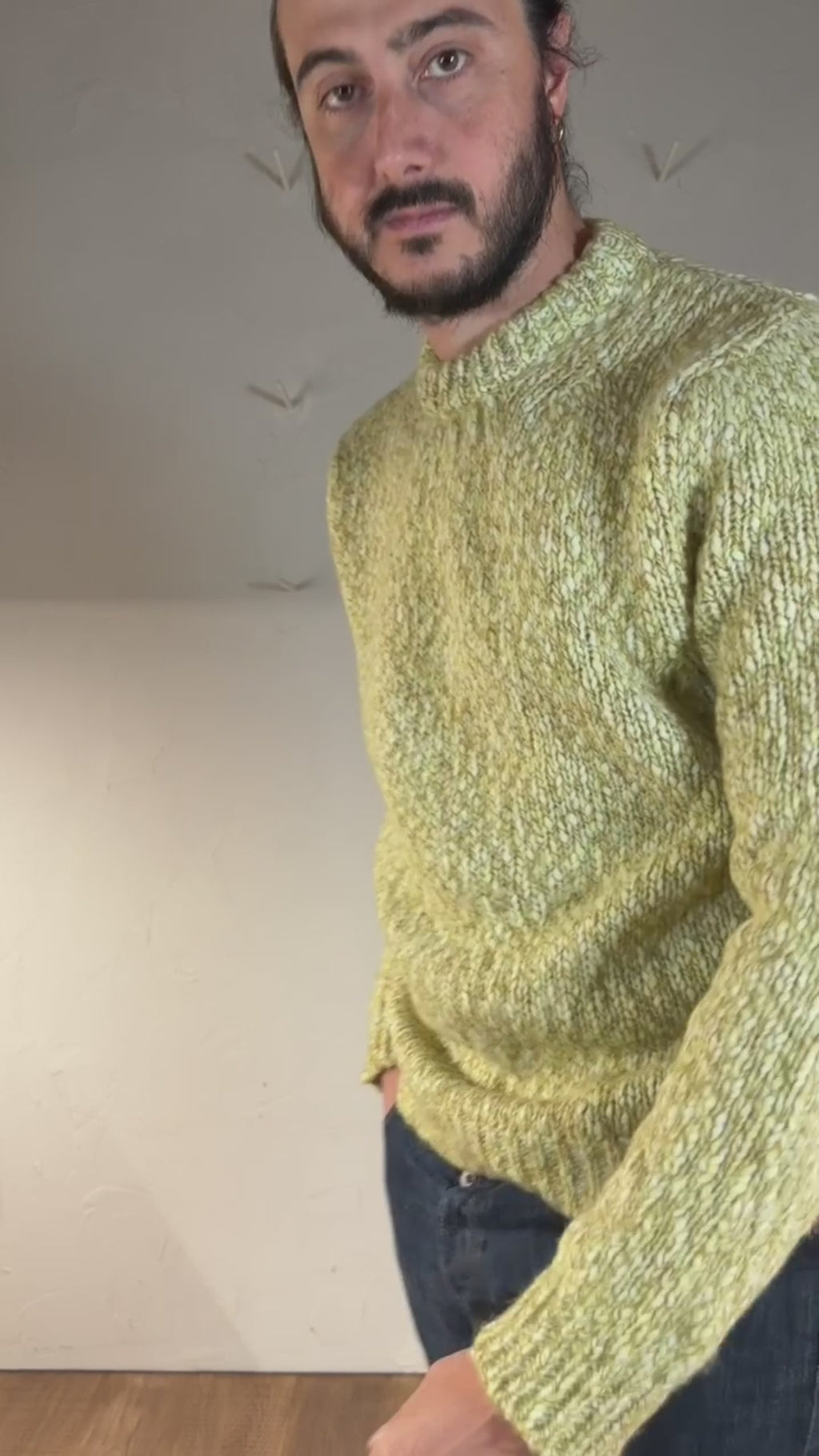 Maglia girocollo melange