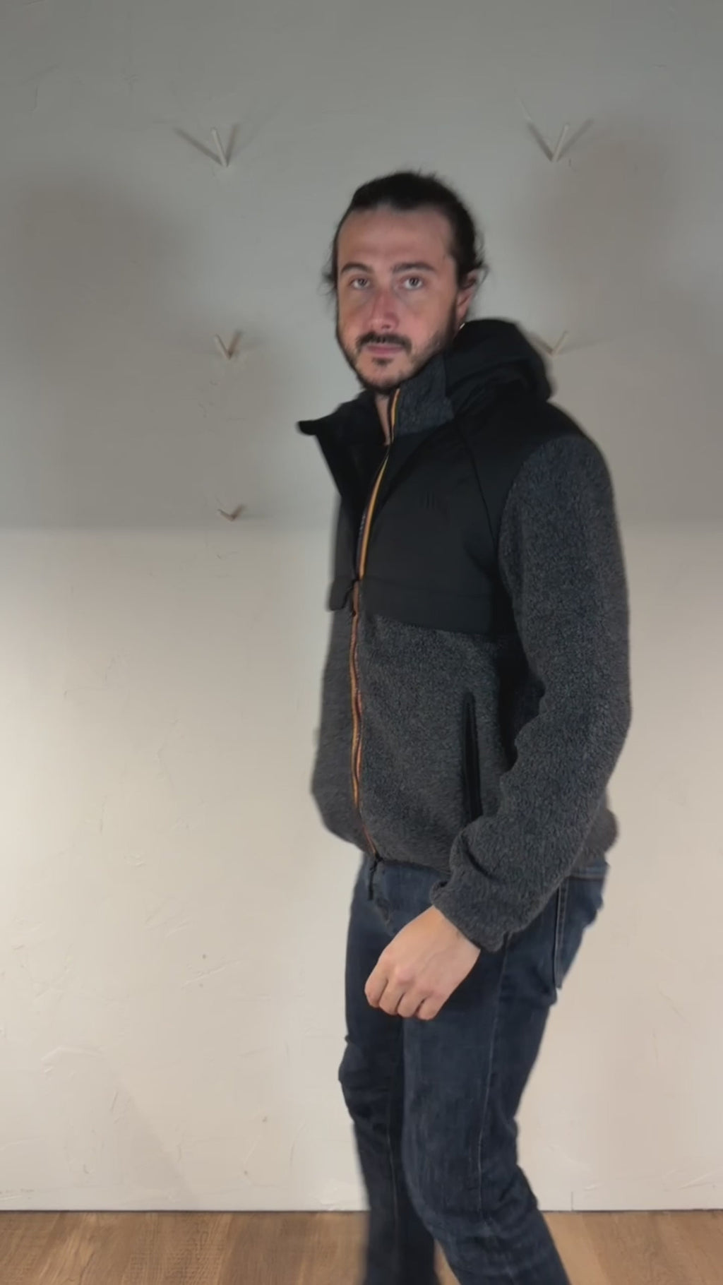 K-way felpa sherpa Bauges W Polar black