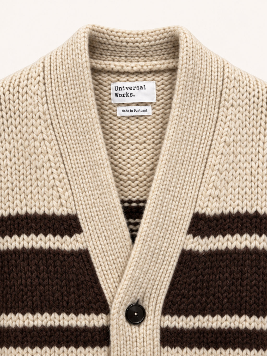 Universal Works Longdale Cardigan Chunky Knit Stripe