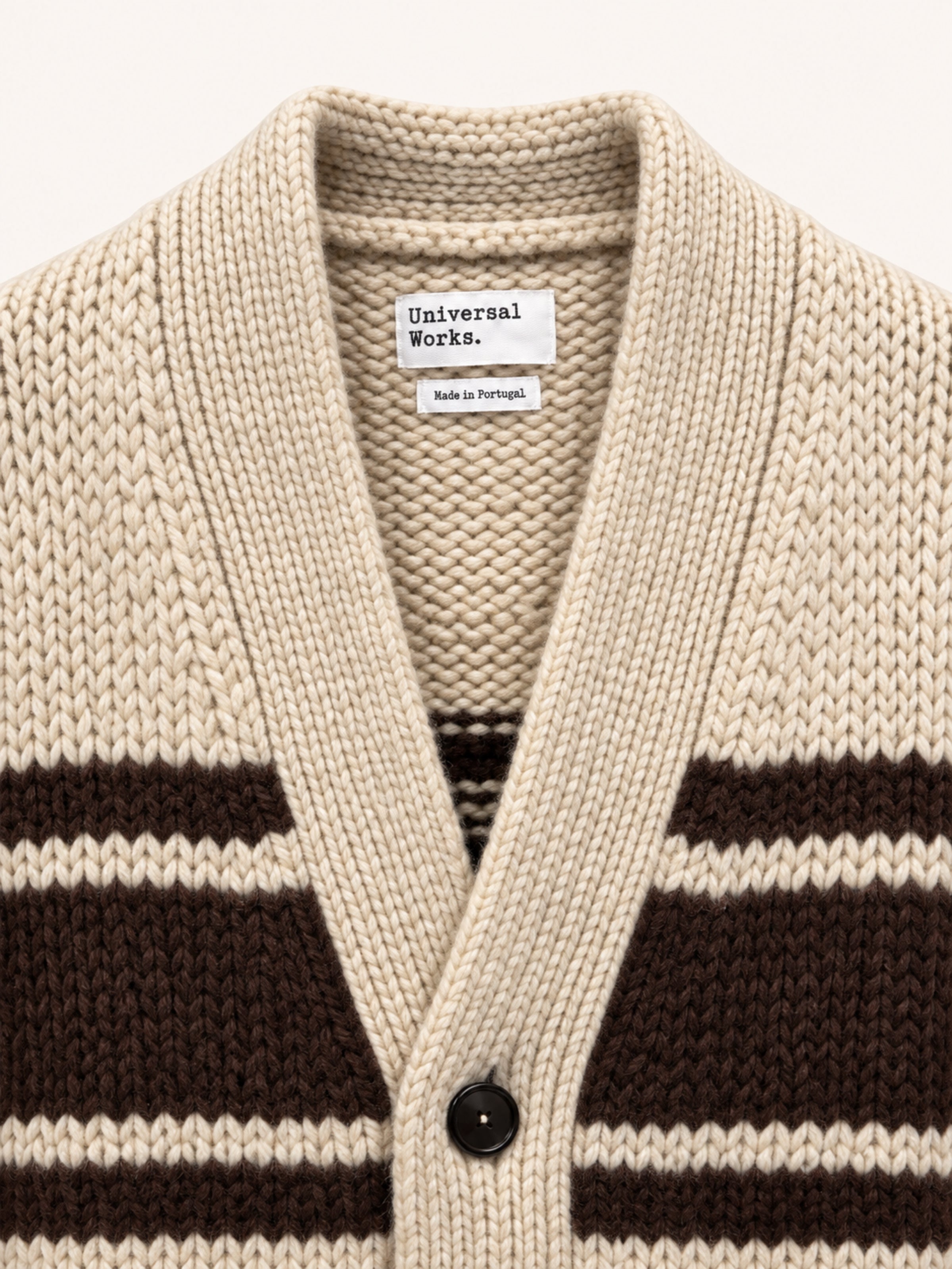 Universal Works Longdale Cardigan Chunky Knit Stripe
