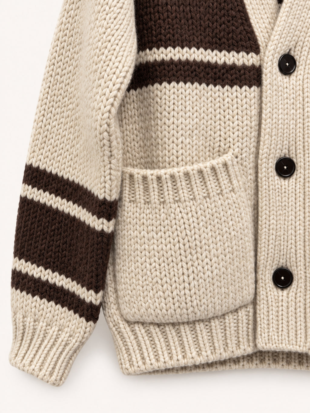 Universal Works Longdale Cardigan Chunky Knit Stripe