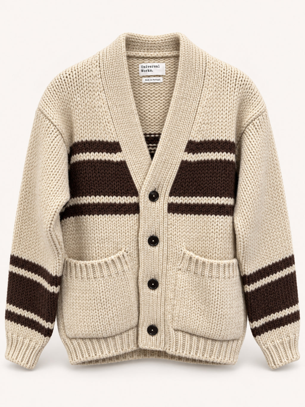 Universal Works Longdale Cardigan Chunky Knit Stripe