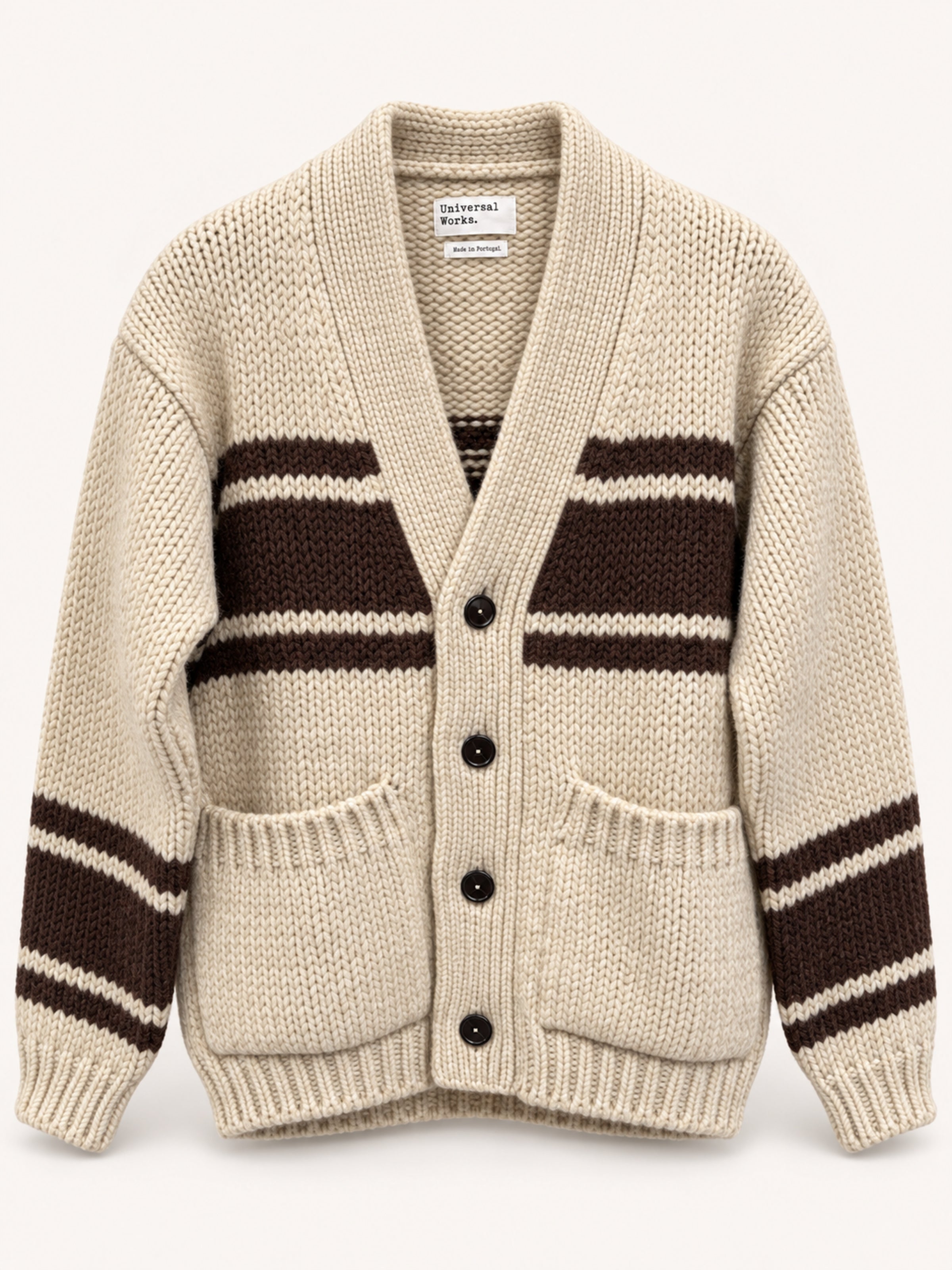 Universal Works Longdale Cardigan Chunky Knit Stripe
